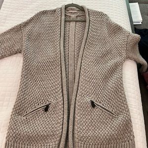 Banana Republic Beige Taupe Chunky Knit Open Cardigan